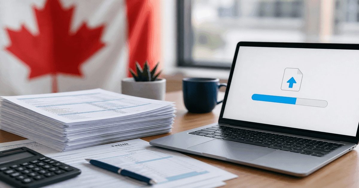 Preparing a Canada tax return PDF to fax when CRA instructions allow