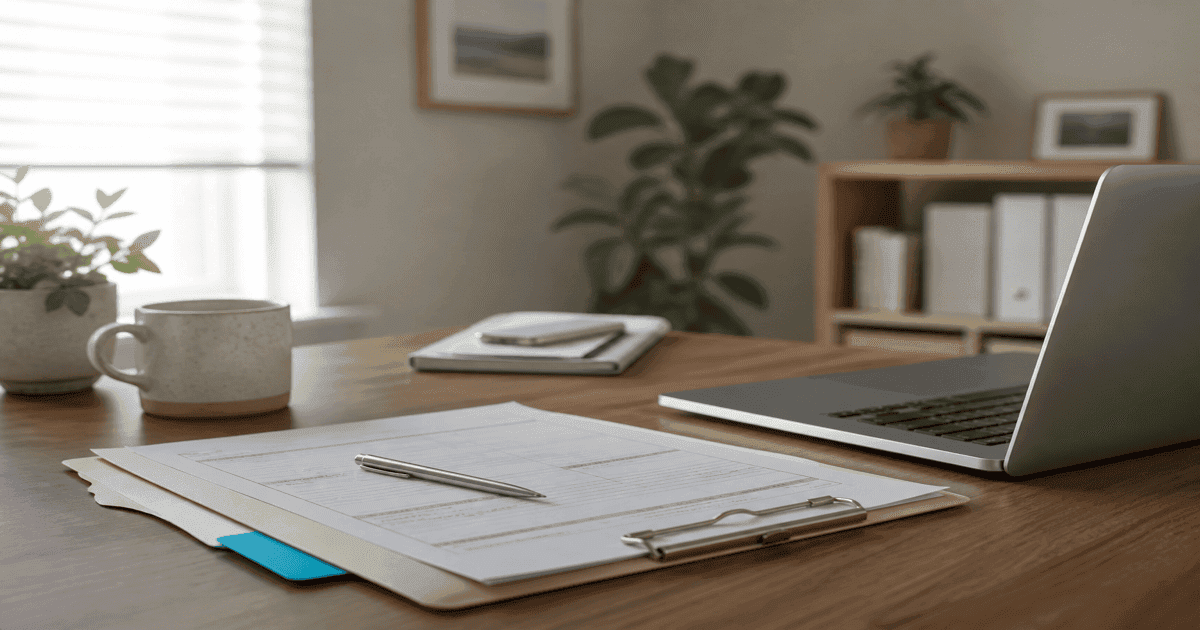 Faxing medical and insurance forms from a home desk